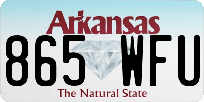 AR license plate 865WFU