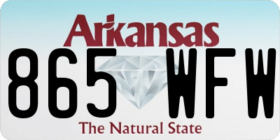 AR license plate 865WFW