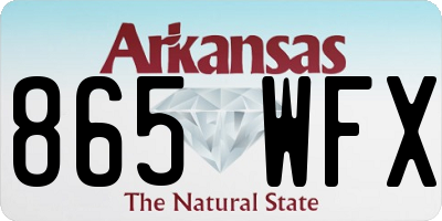 AR license plate 865WFX