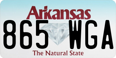 AR license plate 865WGA