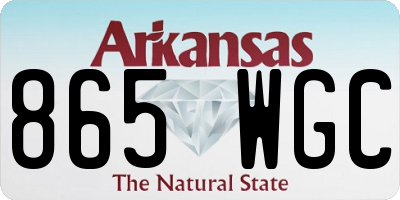 AR license plate 865WGC