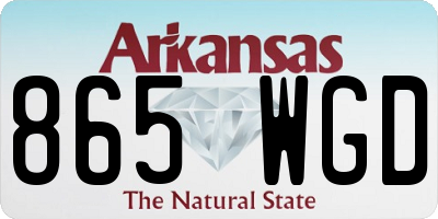 AR license plate 865WGD