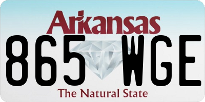 AR license plate 865WGE