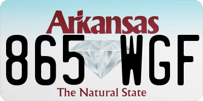 AR license plate 865WGF