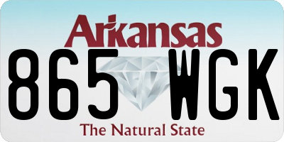 AR license plate 865WGK