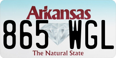 AR license plate 865WGL