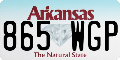 AR license plate 865WGP