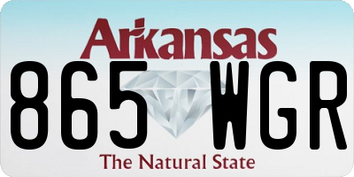 AR license plate 865WGR