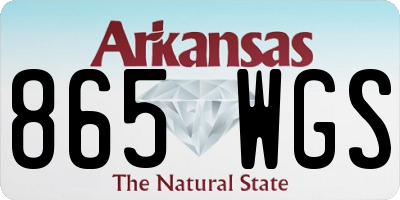 AR license plate 865WGS
