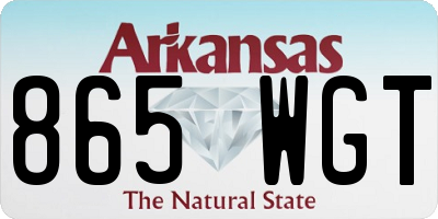 AR license plate 865WGT