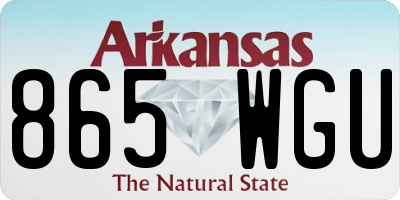 AR license plate 865WGU