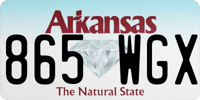 AR license plate 865WGX