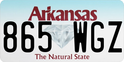 AR license plate 865WGZ