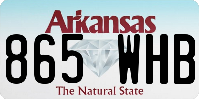AR license plate 865WHB