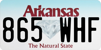 AR license plate 865WHF