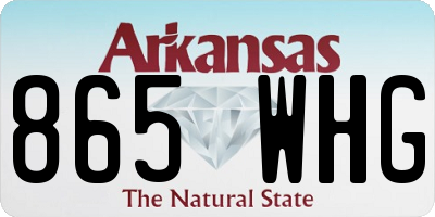 AR license plate 865WHG