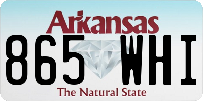 AR license plate 865WHI