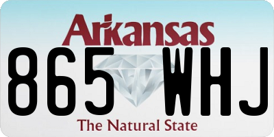 AR license plate 865WHJ