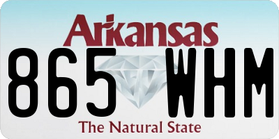 AR license plate 865WHM