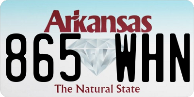 AR license plate 865WHN