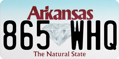 AR license plate 865WHQ