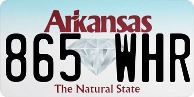 AR license plate 865WHR
