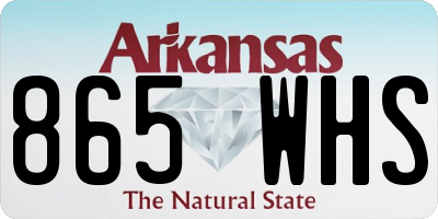 AR license plate 865WHS