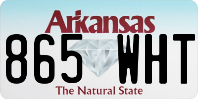 AR license plate 865WHT