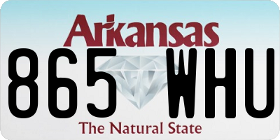 AR license plate 865WHU