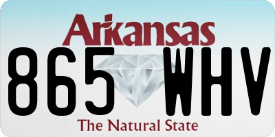 AR license plate 865WHV