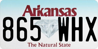AR license plate 865WHX