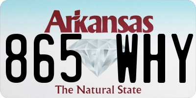 AR license plate 865WHY