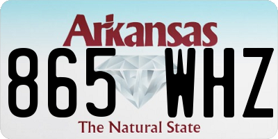 AR license plate 865WHZ