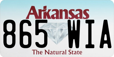 AR license plate 865WIA