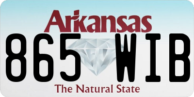 AR license plate 865WIB