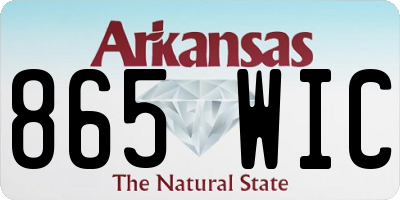AR license plate 865WIC
