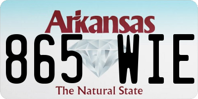 AR license plate 865WIE