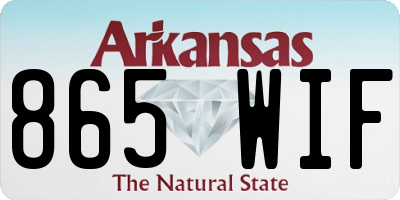 AR license plate 865WIF