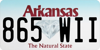 AR license plate 865WII