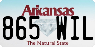 AR license plate 865WIL