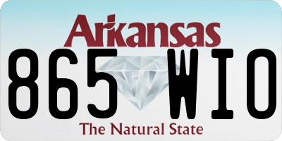 AR license plate 865WIO