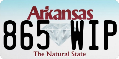 AR license plate 865WIP