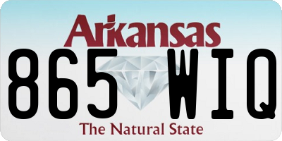 AR license plate 865WIQ