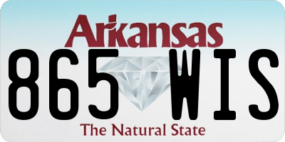 AR license plate 865WIS