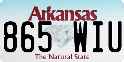 AR license plate 865WIU