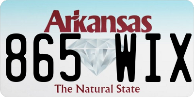 AR license plate 865WIX