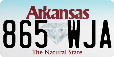 AR license plate 865WJA