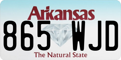 AR license plate 865WJD