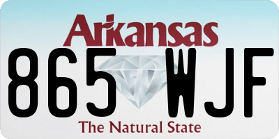AR license plate 865WJF