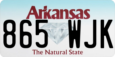 AR license plate 865WJK